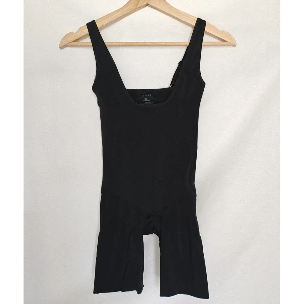 Assets by‎ Spanx Black Full Body Slimming Bodysuit Tank Style Shorts Style XL